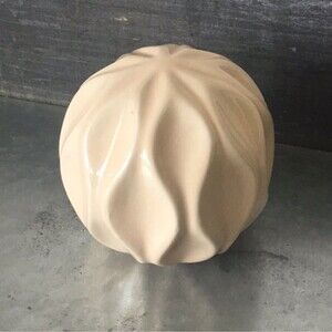 Peach ceramic orb sphere simple minimal decor